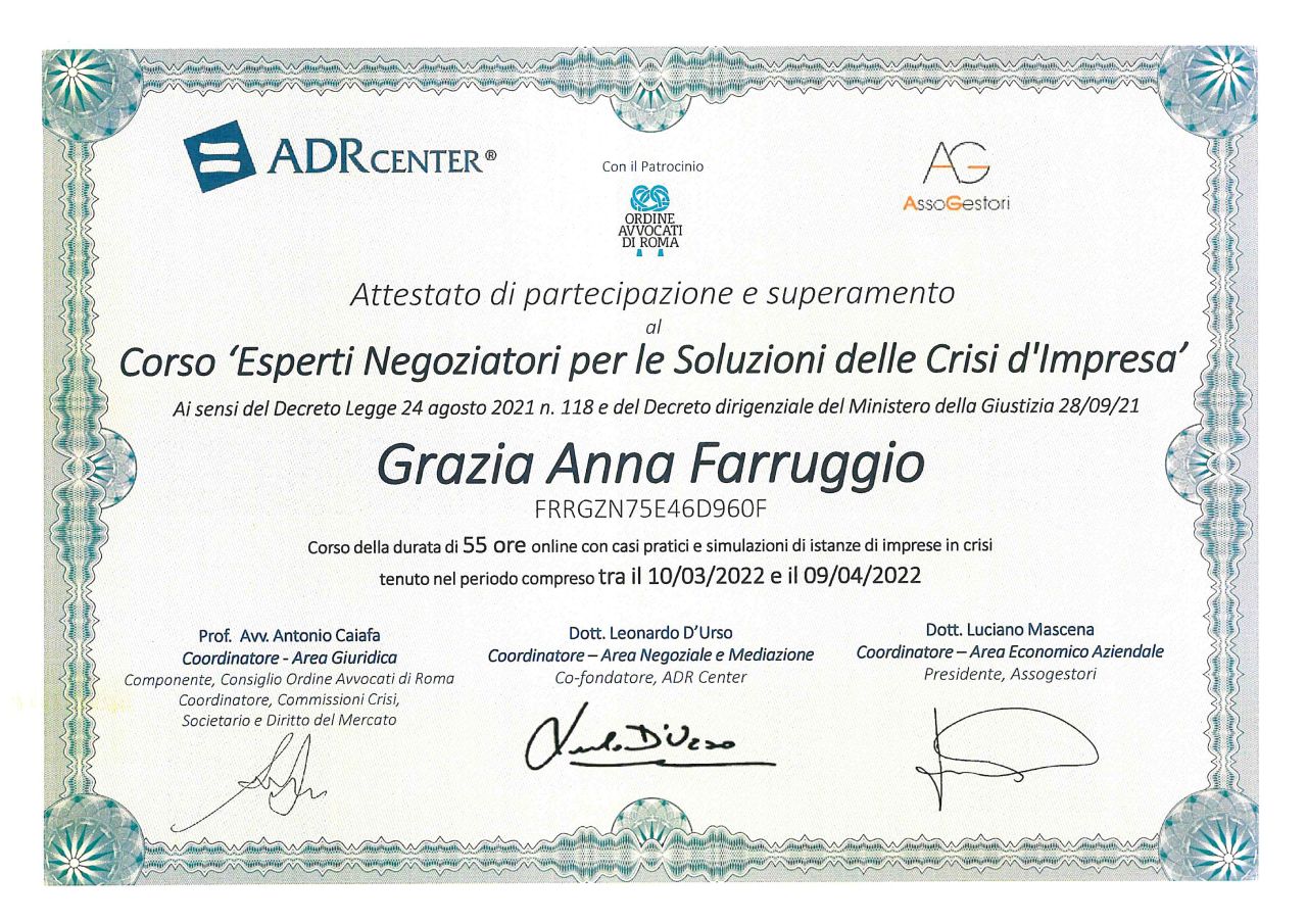 Negoziazione Crisi d’Impresa