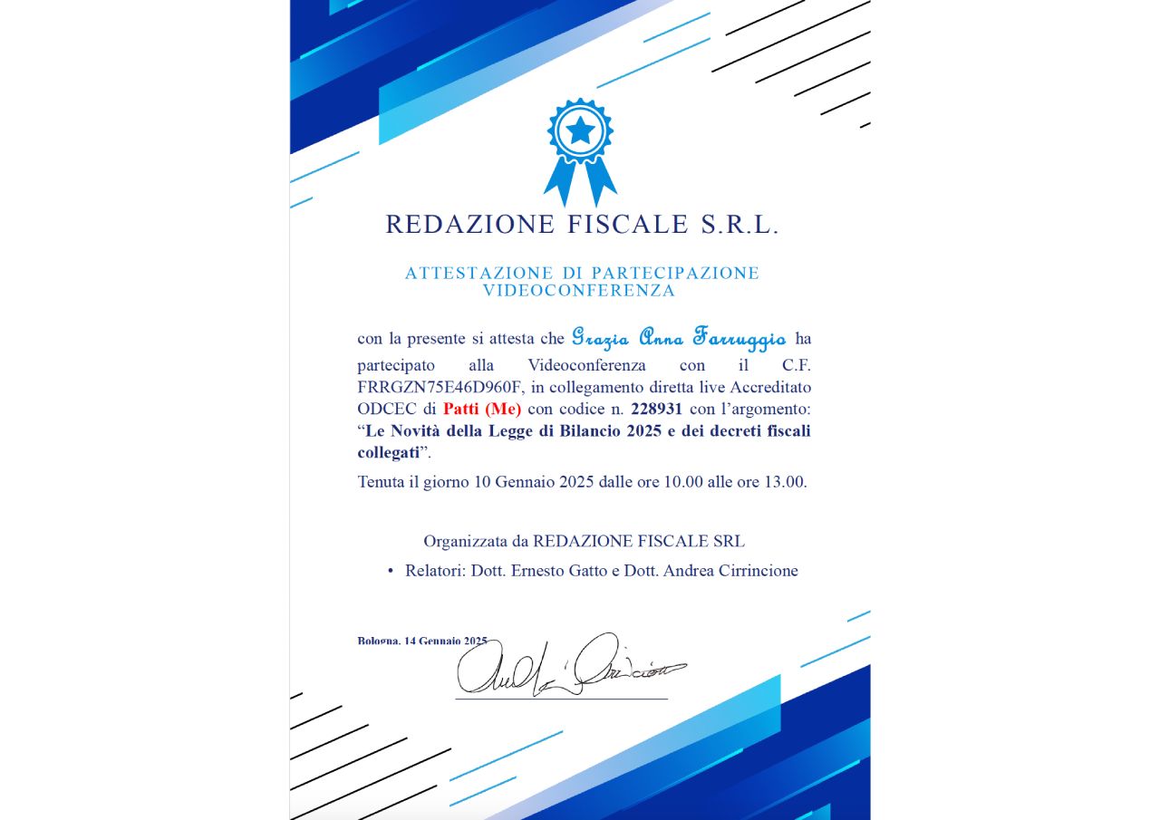 Novità Legge di Bilancio 2025